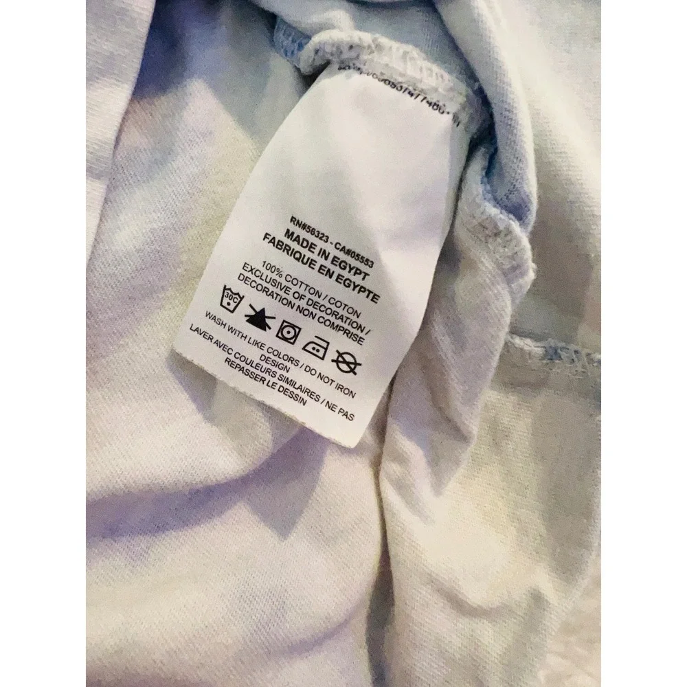 Nike Mens Tie Dye Tank Top Blue White Just Do It Peace Globe Graphic Small